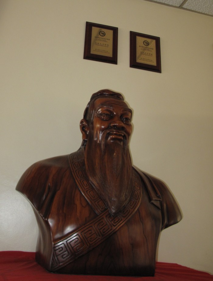 Statue of Confucius at the University of Zimbabwe's Confucius Institute